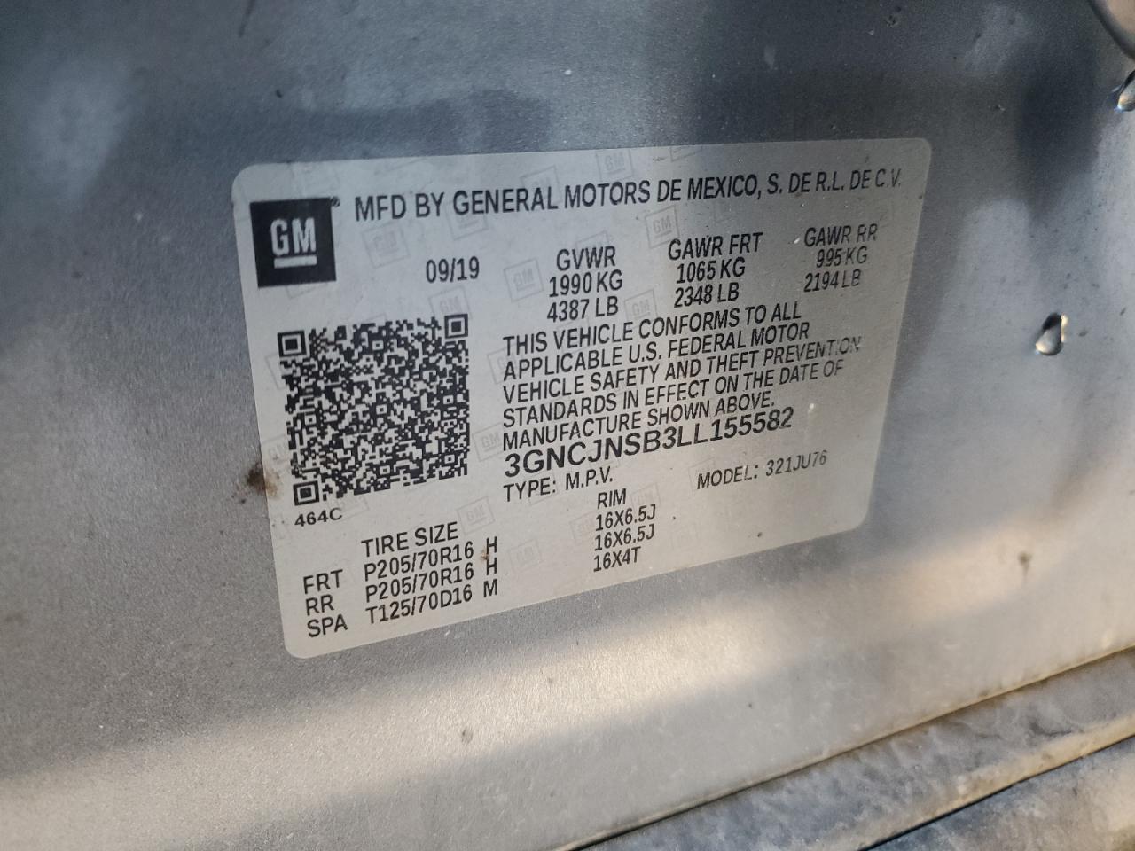 2020 CHEVROLET TRAX