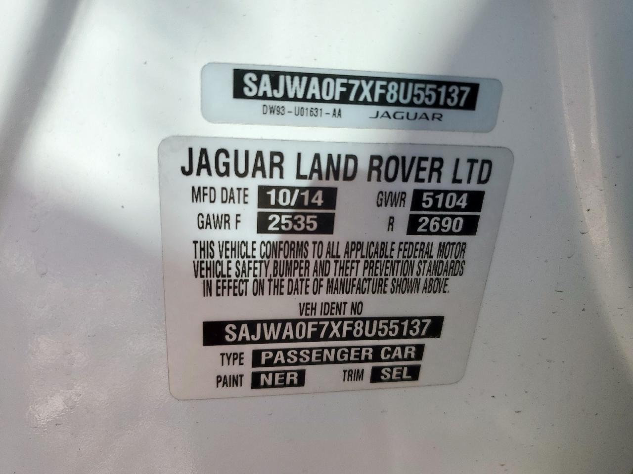 2015 JAGUAR XF