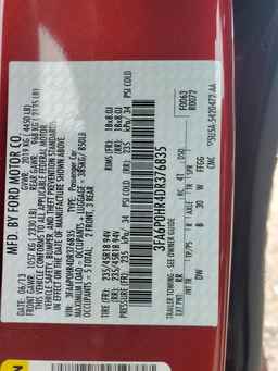 2013 FORD FUSION
