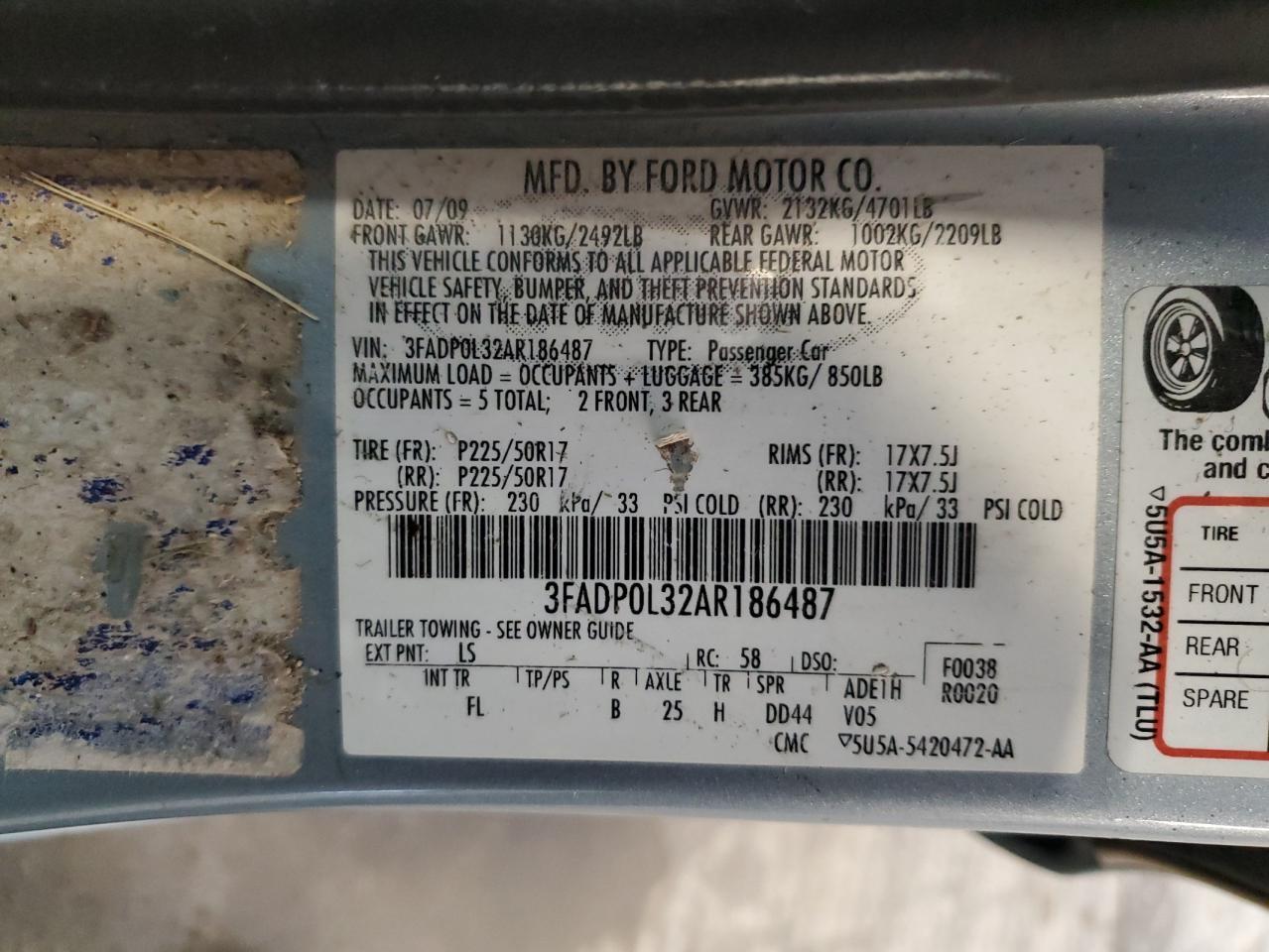 2010 FORD FUSION