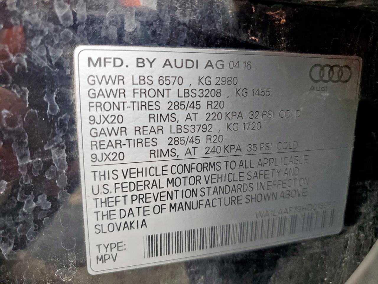 2017 AUDI Q7