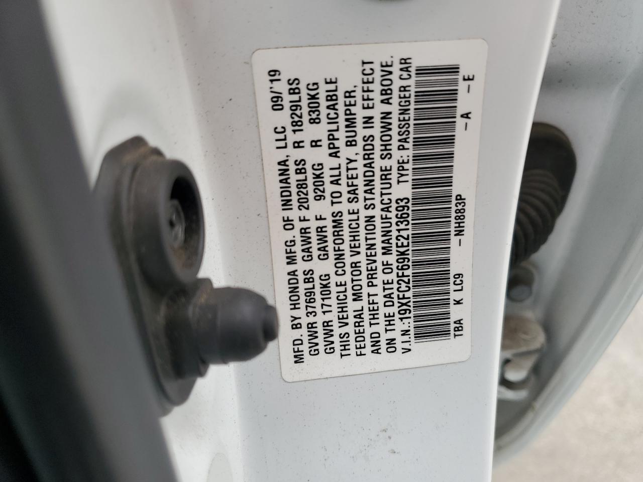 2019 HONDA CIVIC