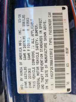 2008 HONDA ACCORD