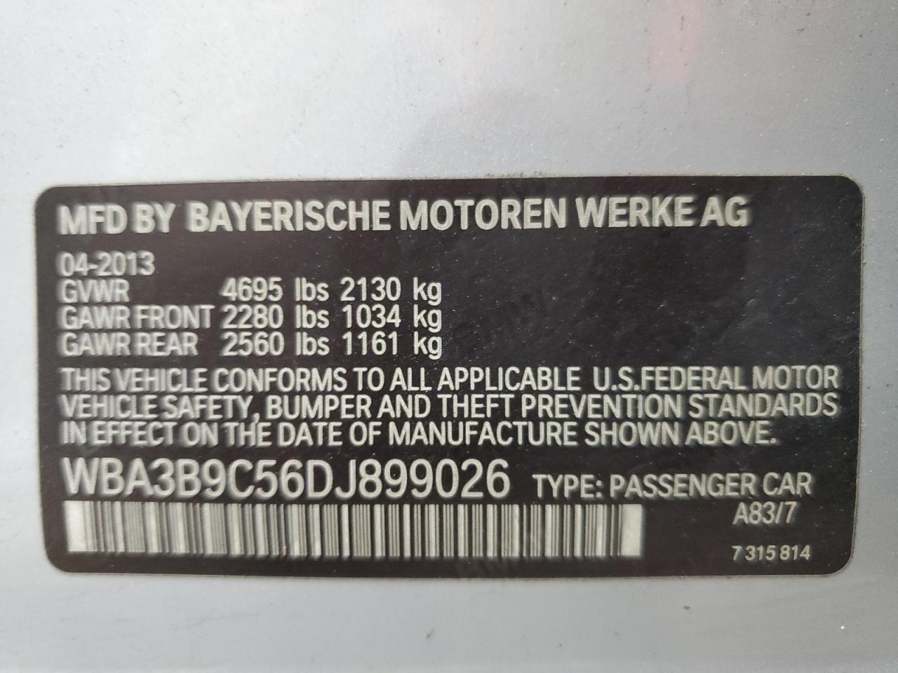 2013 BMW 3 SERIES