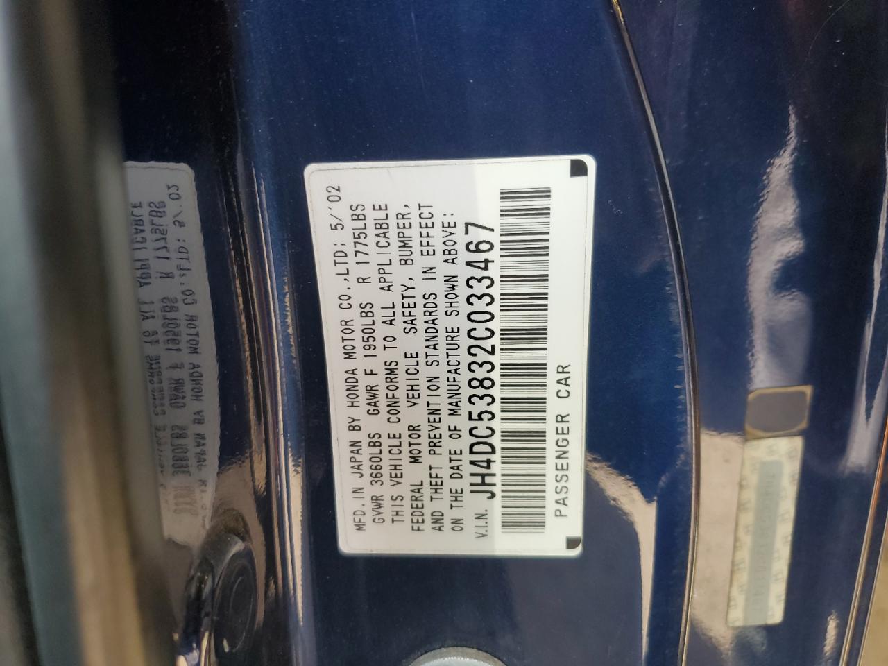 2002 ACURA RSX