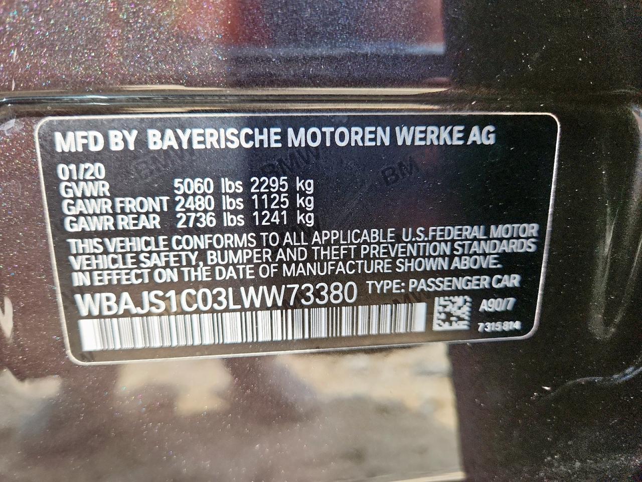 2020 BMW 5 series