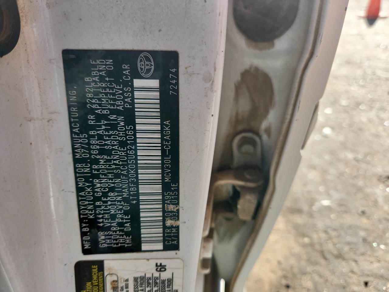 2005 TOYOTA CAMRY