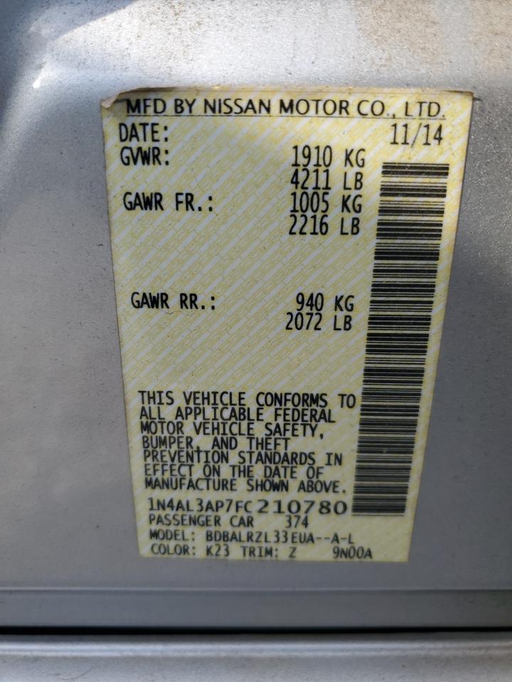 2015 NISSAN ALTIMA