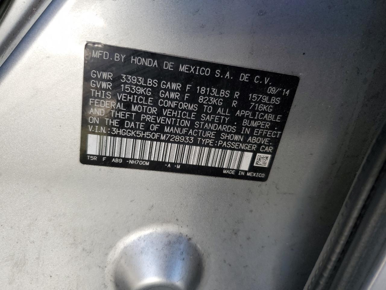 2015 HONDA FIT