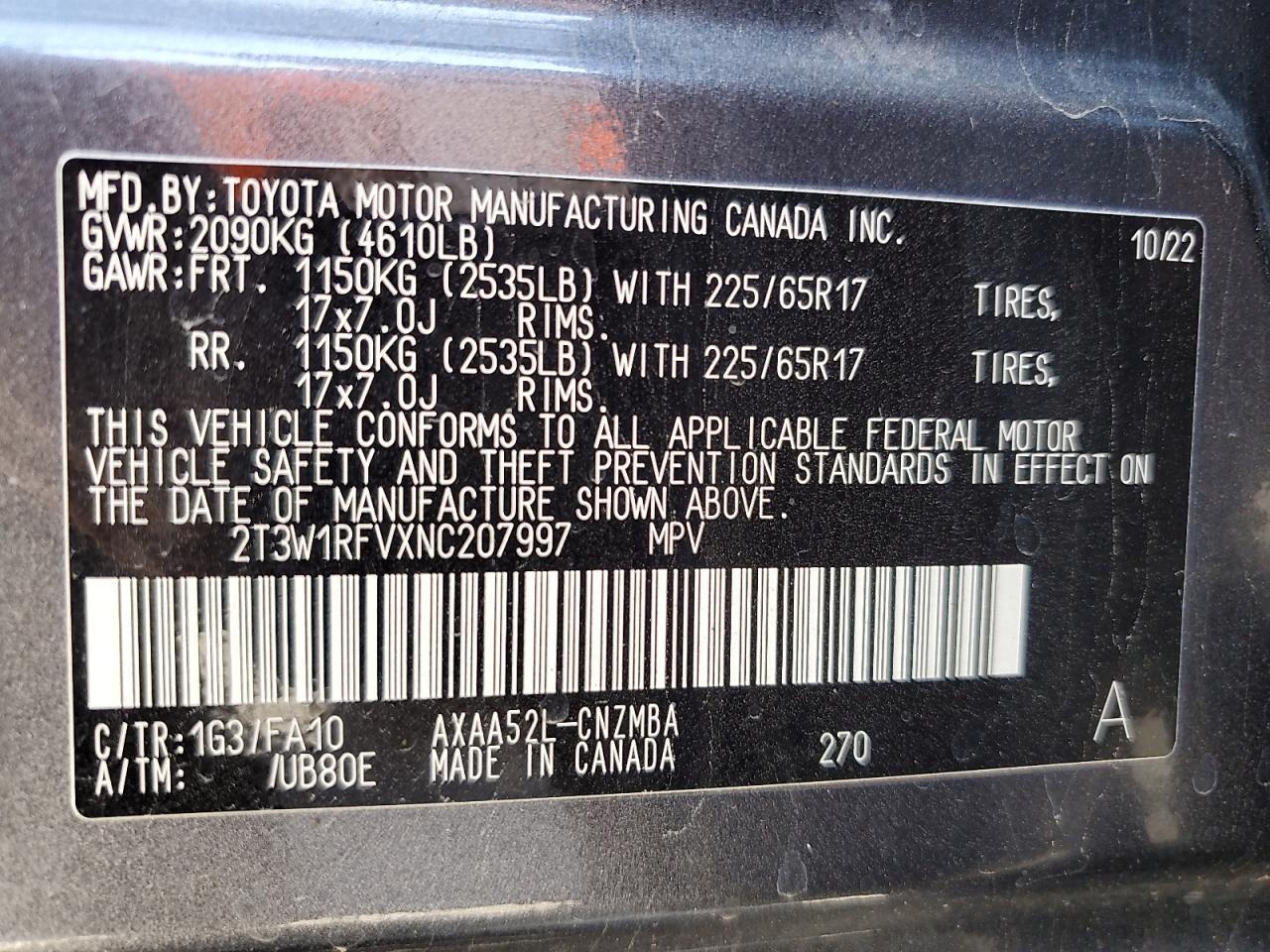 2022 TOYOTA RAV4