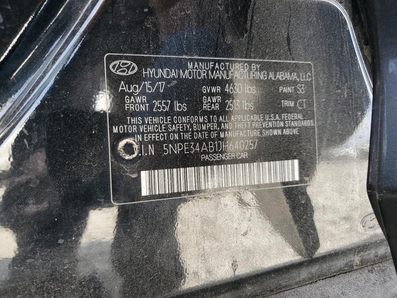 2018 HYUNDAI SONATA
