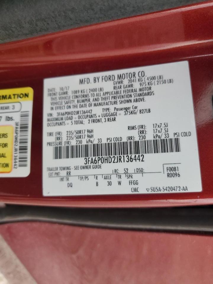 2018 FORD FUSION