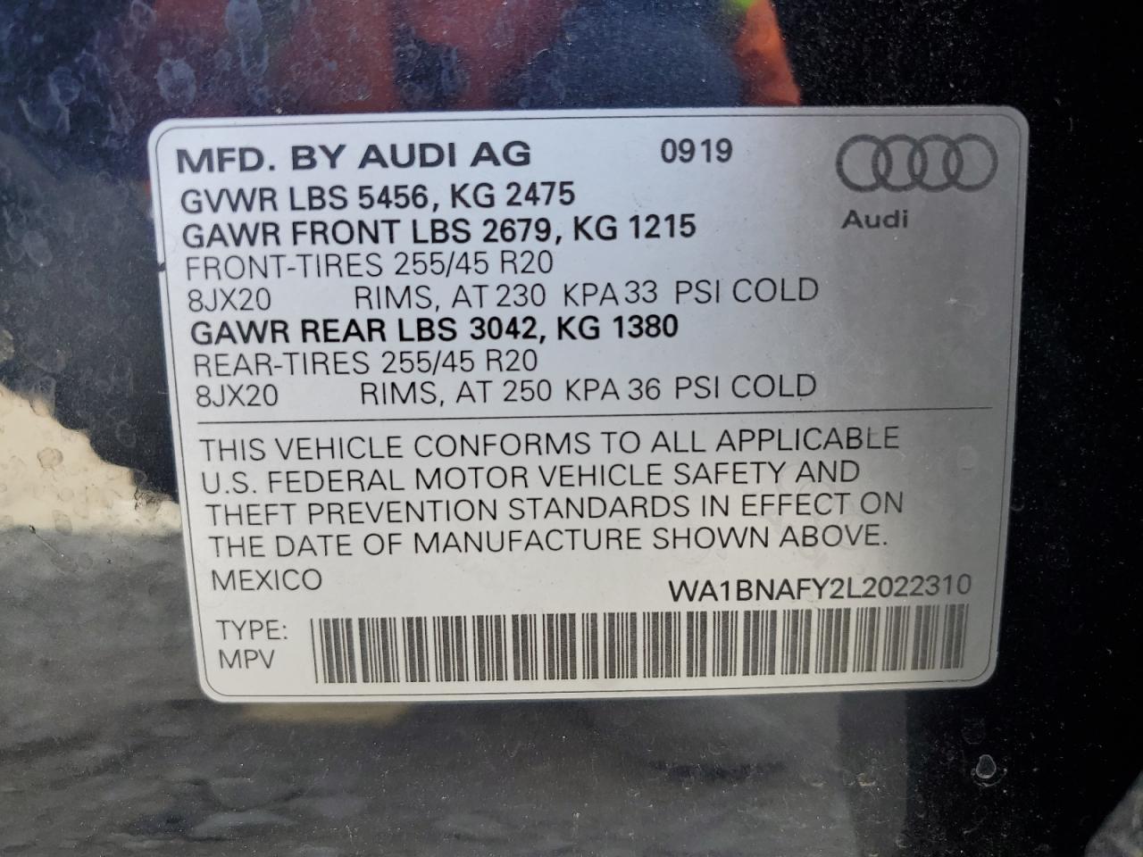 2020 AUDI Q5