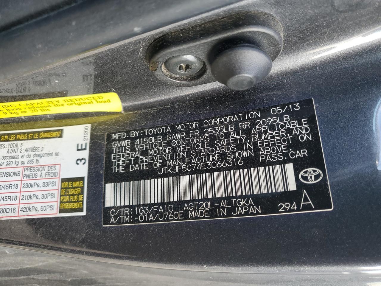 2014 TOYOTA SCION