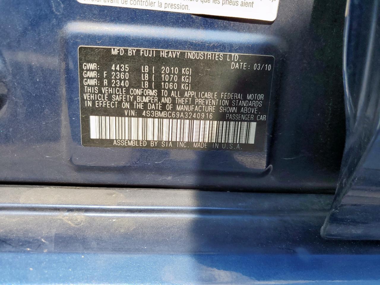 2010 SUBARU Legacy