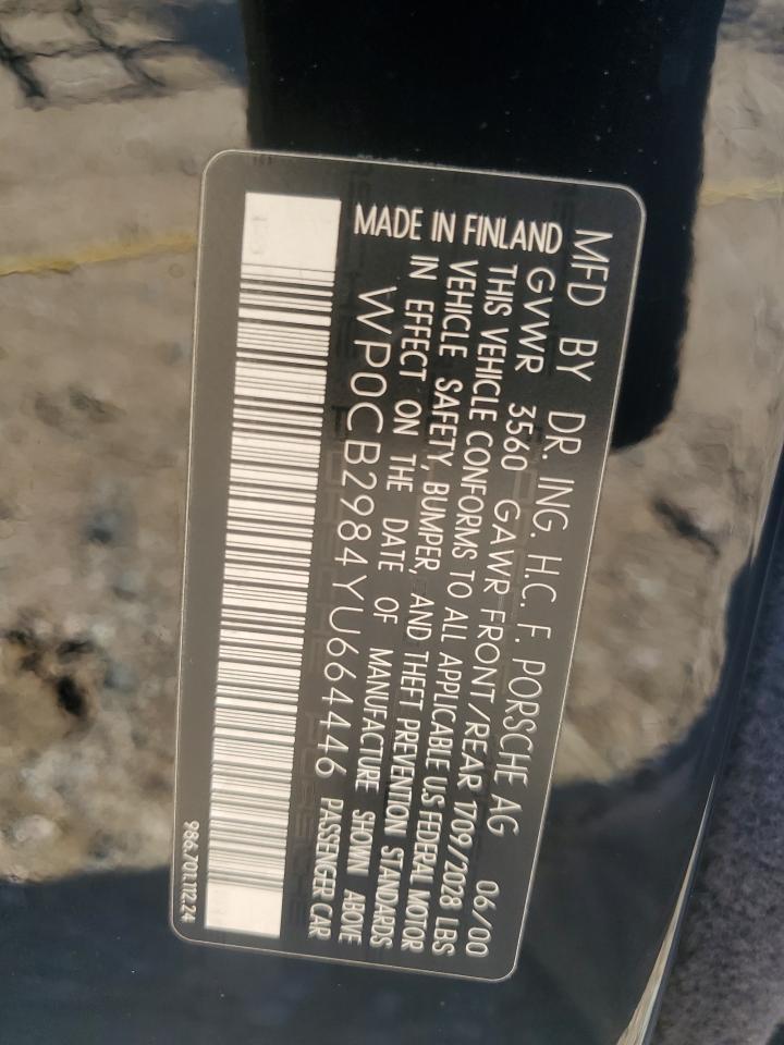 2000 PORSCHE Boxster