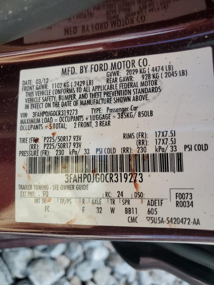 2012 FORD FUSION