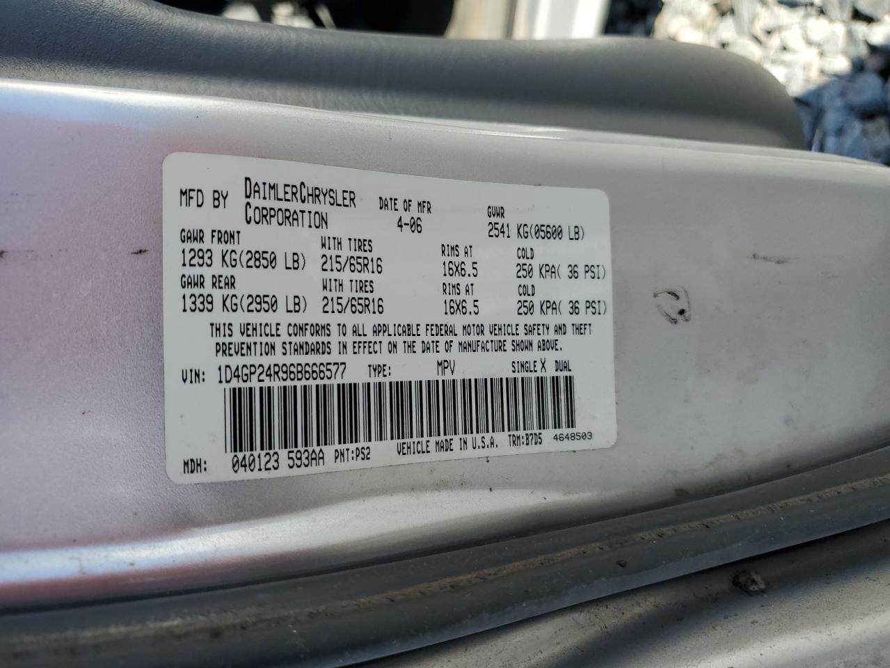 2006 DODGE GRAND CARAVAN