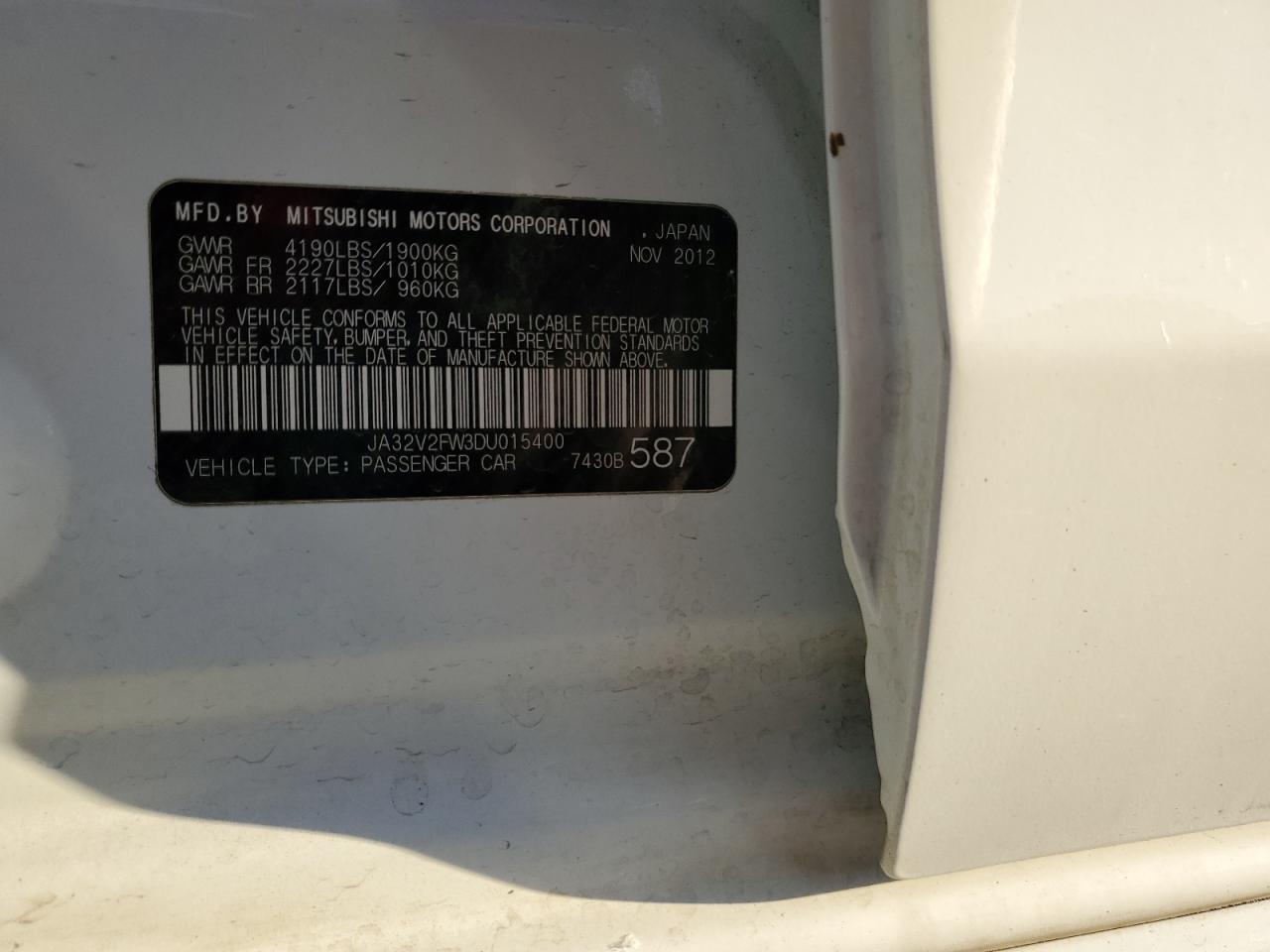 2013 MITSUBISHI LANCER