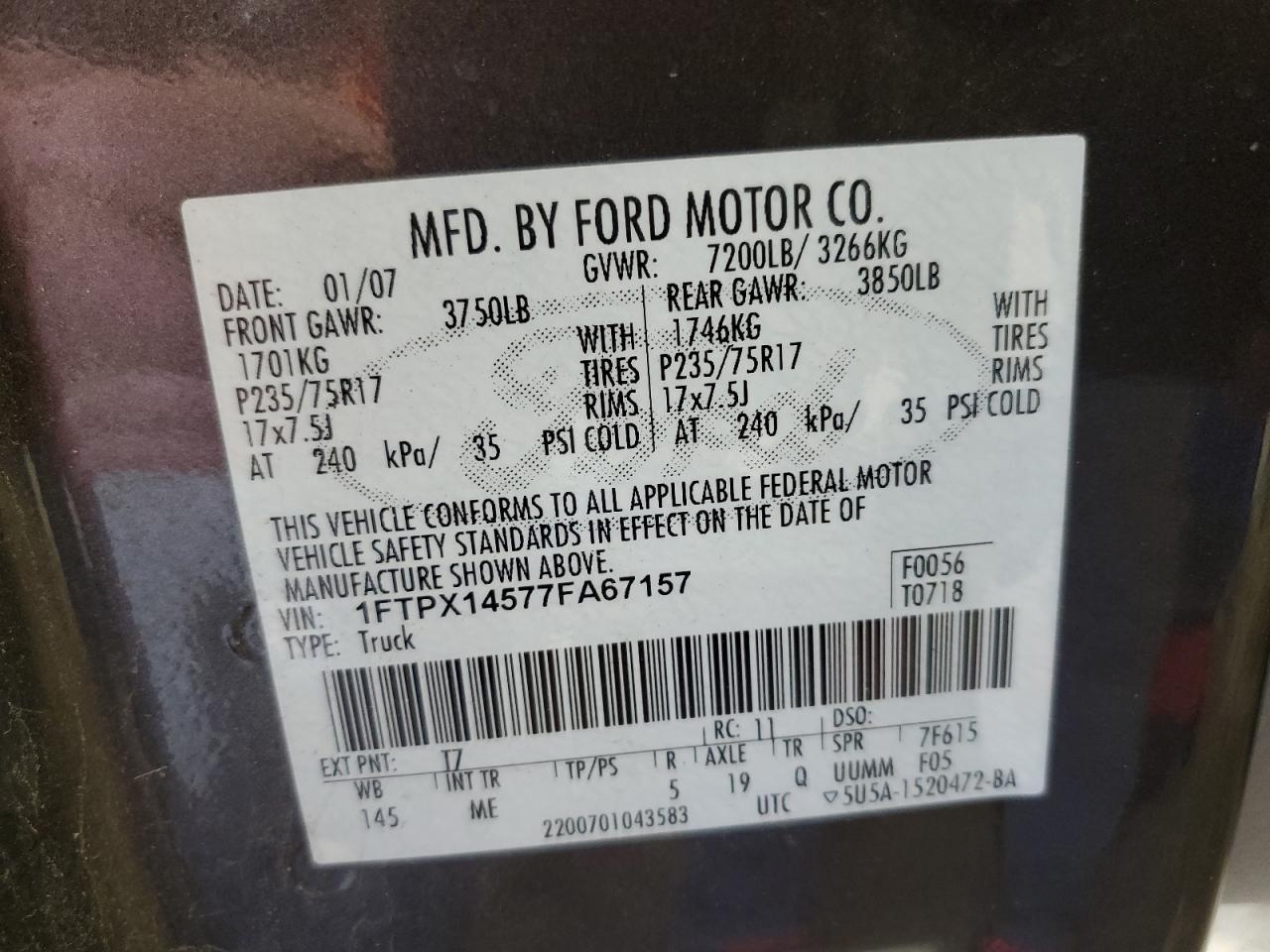 2007 FORD F-150