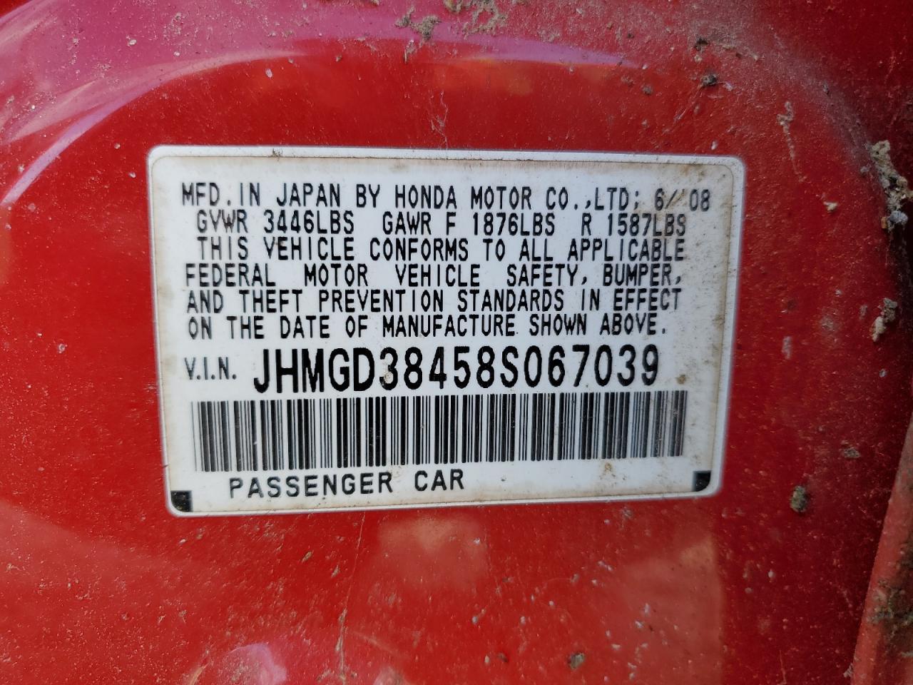 2008 HONDA FIT