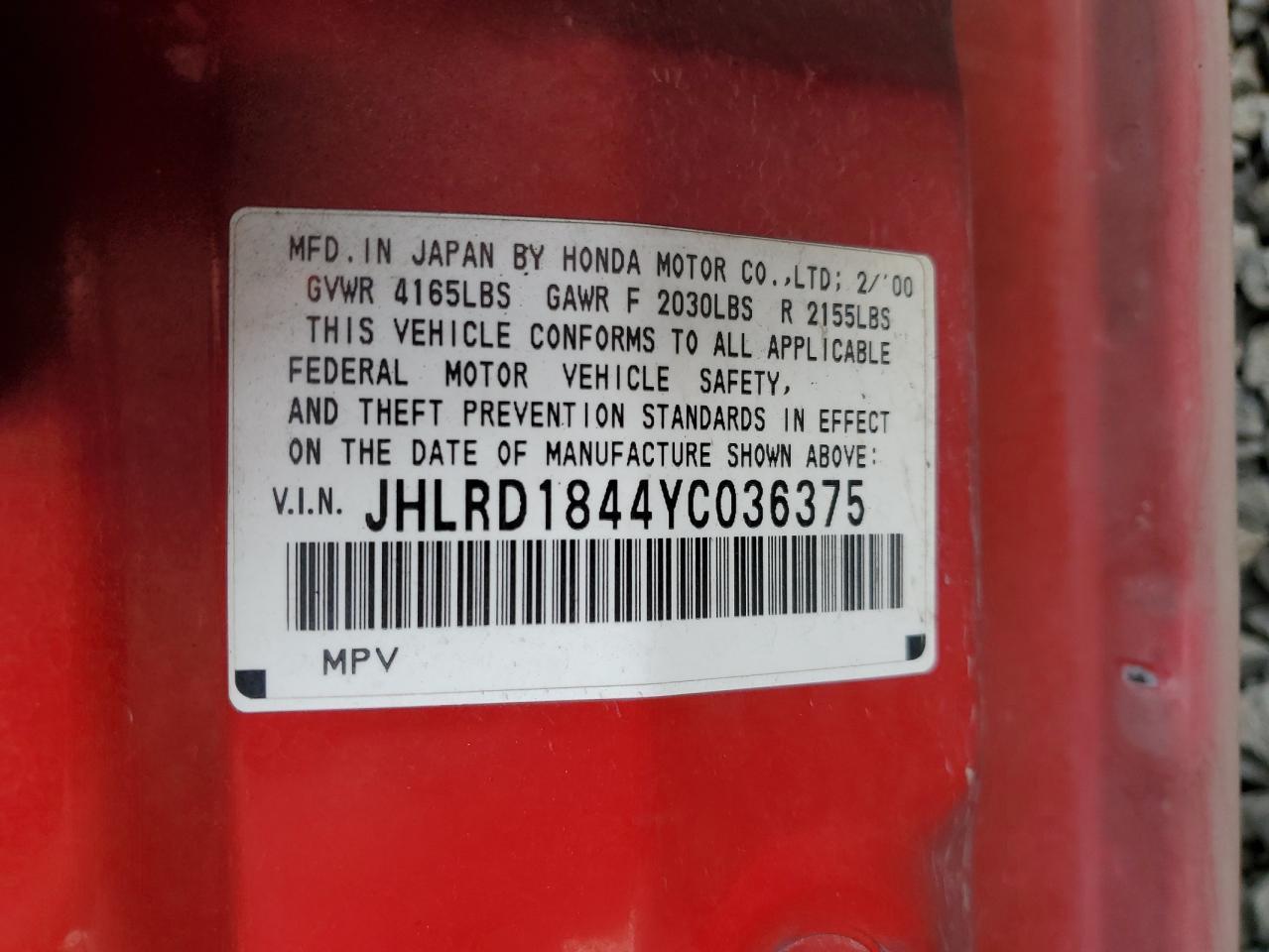 2000 HONDA CR-V
