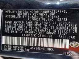2012 TOYOTA CAMRY