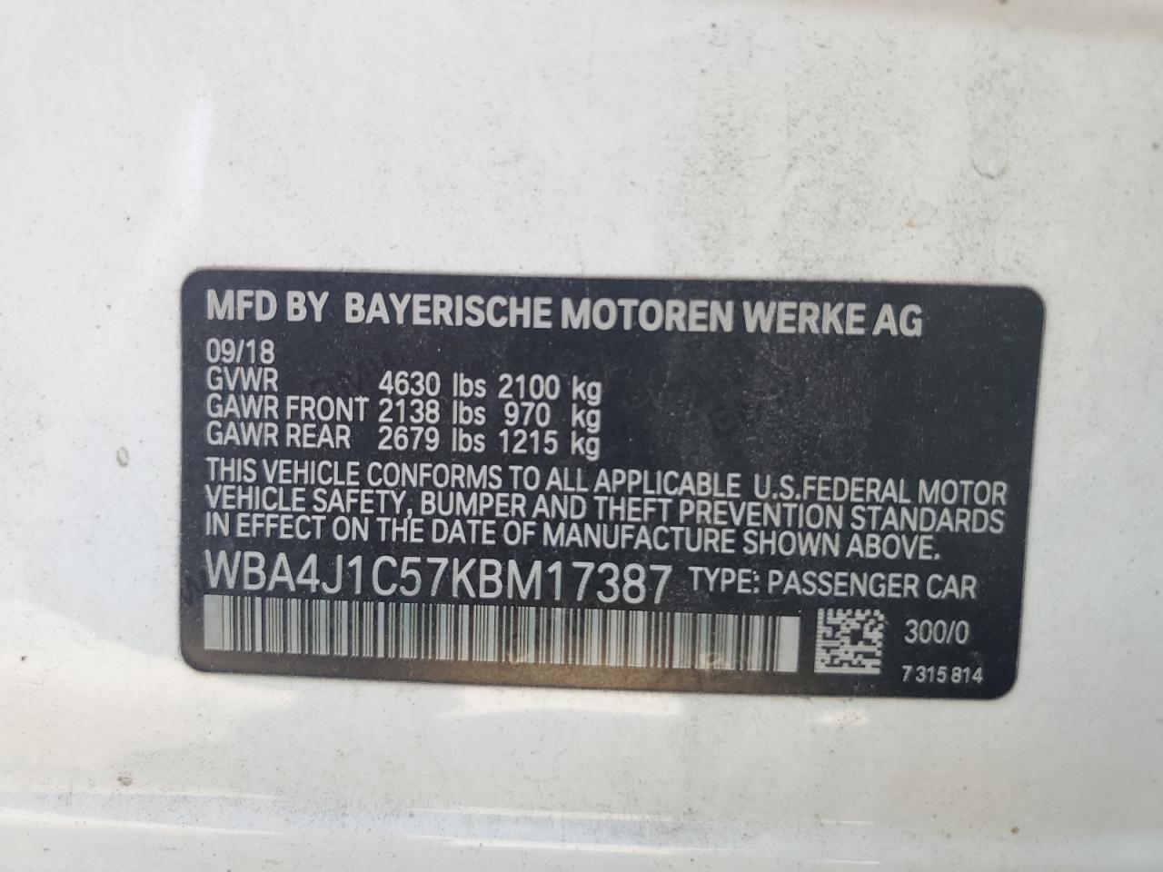 2019 BMW 4 Series