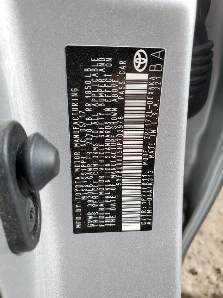 2017 TOYOTA COROLLA