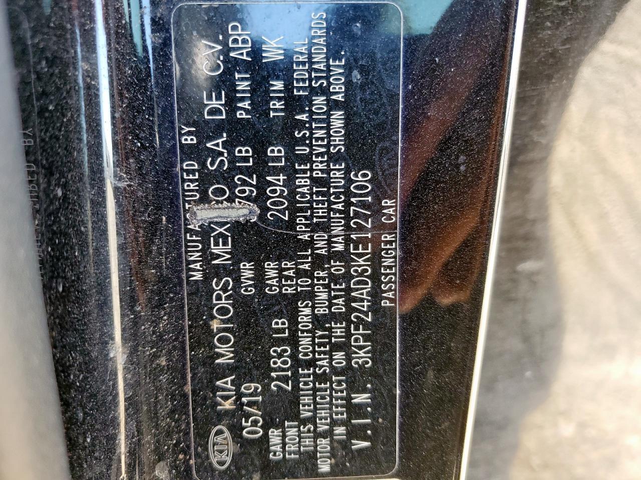 2019 KIA FORTE