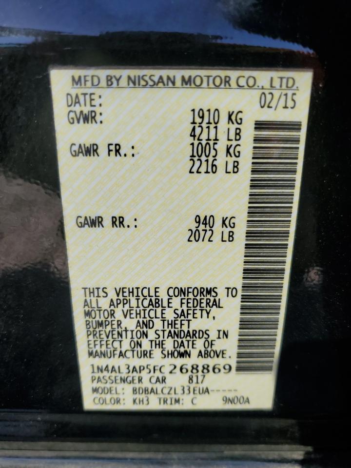 2015 NISSAN ALTIMA