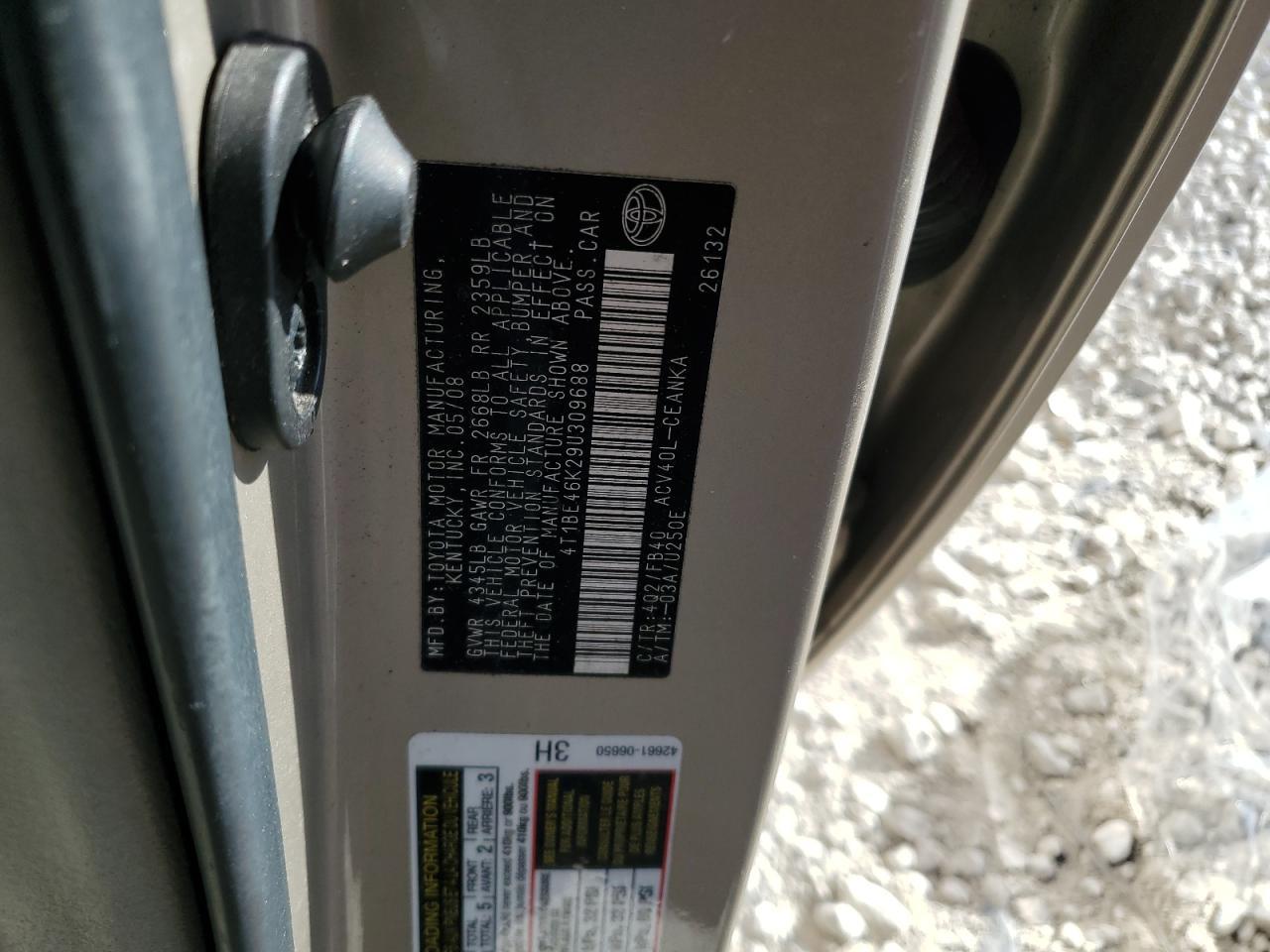 2009 TOYOTA CAMRY