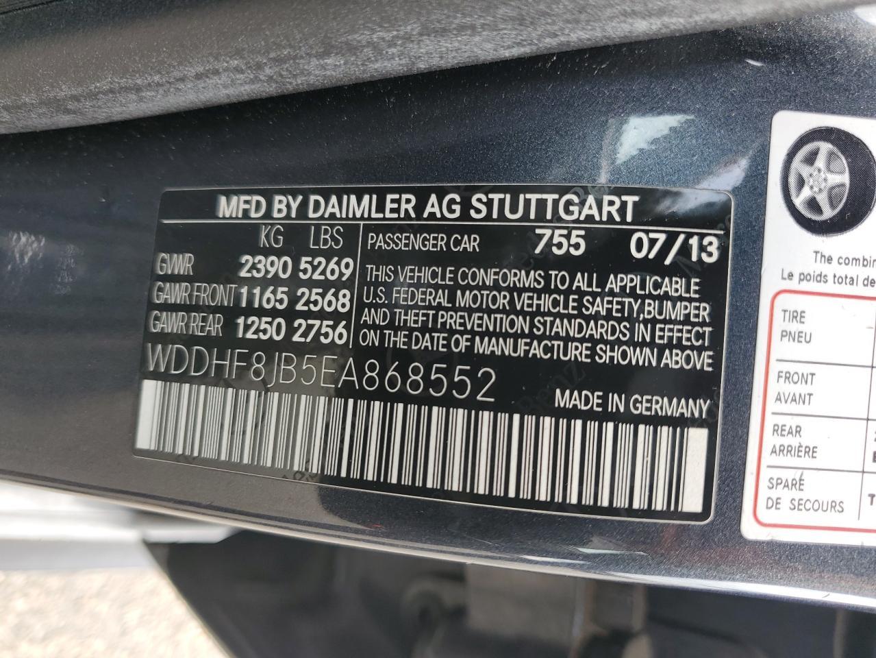 2014 MERCEDES-BENZ E-Class