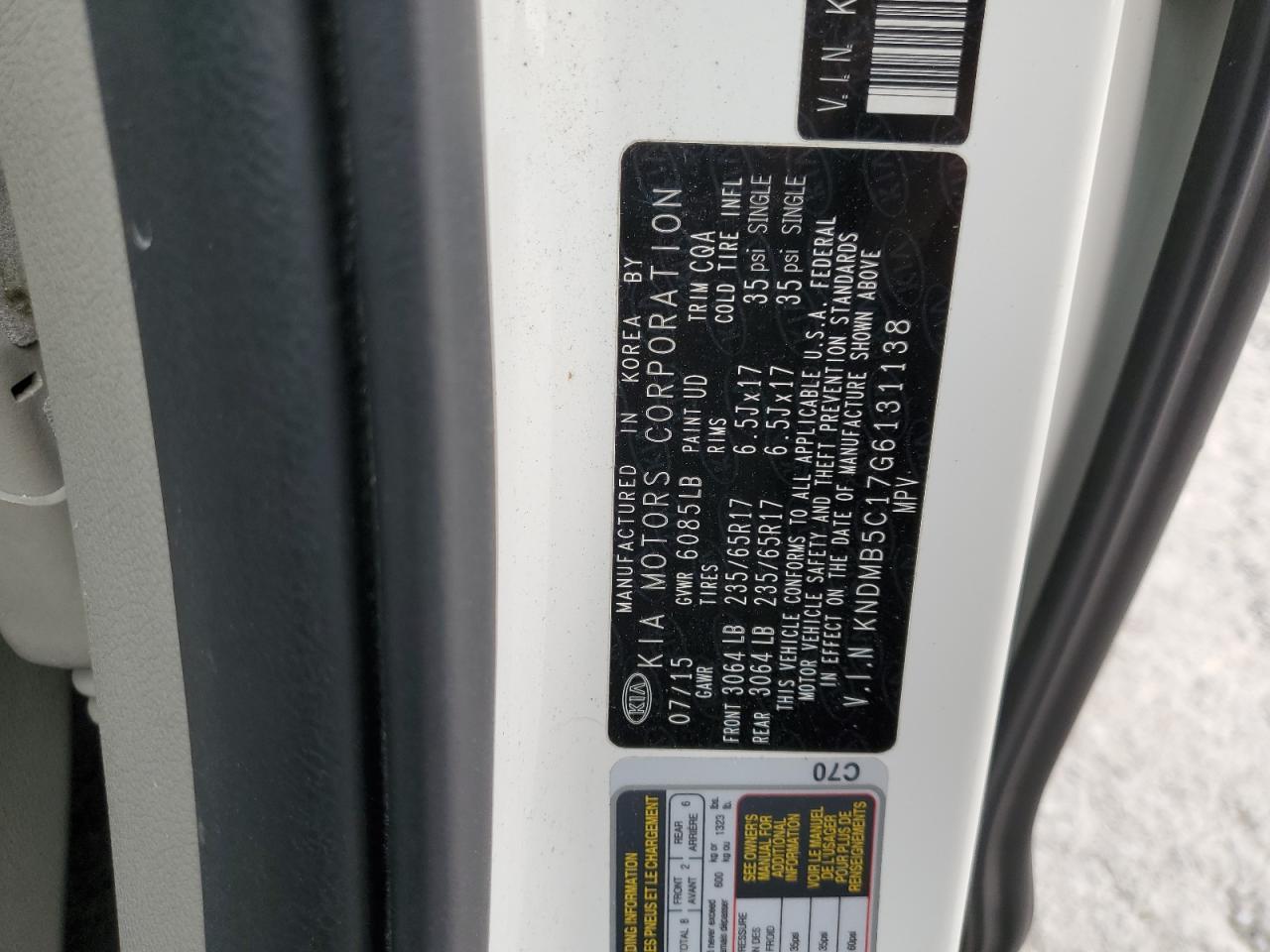 2016 KIA SEDONA