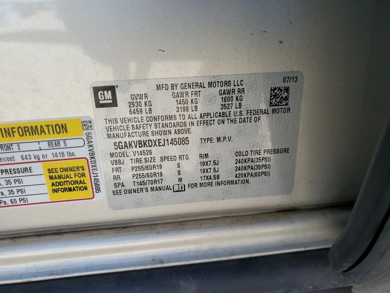 2014 BUICK ENCLAVE