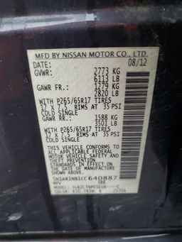 2012 NISSAN PATHFINDER