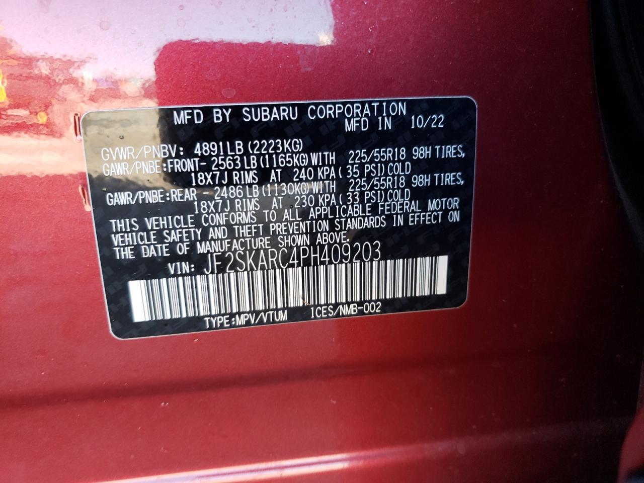 2023 SUBARU FORESTER