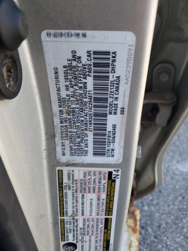 2004 TOYOTA COROLLA