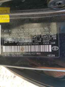 2011 TOYOTA CAMRY