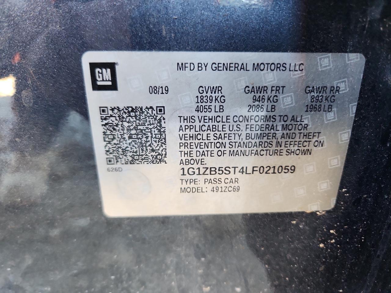 2020 CHEVROLET MALIBU
