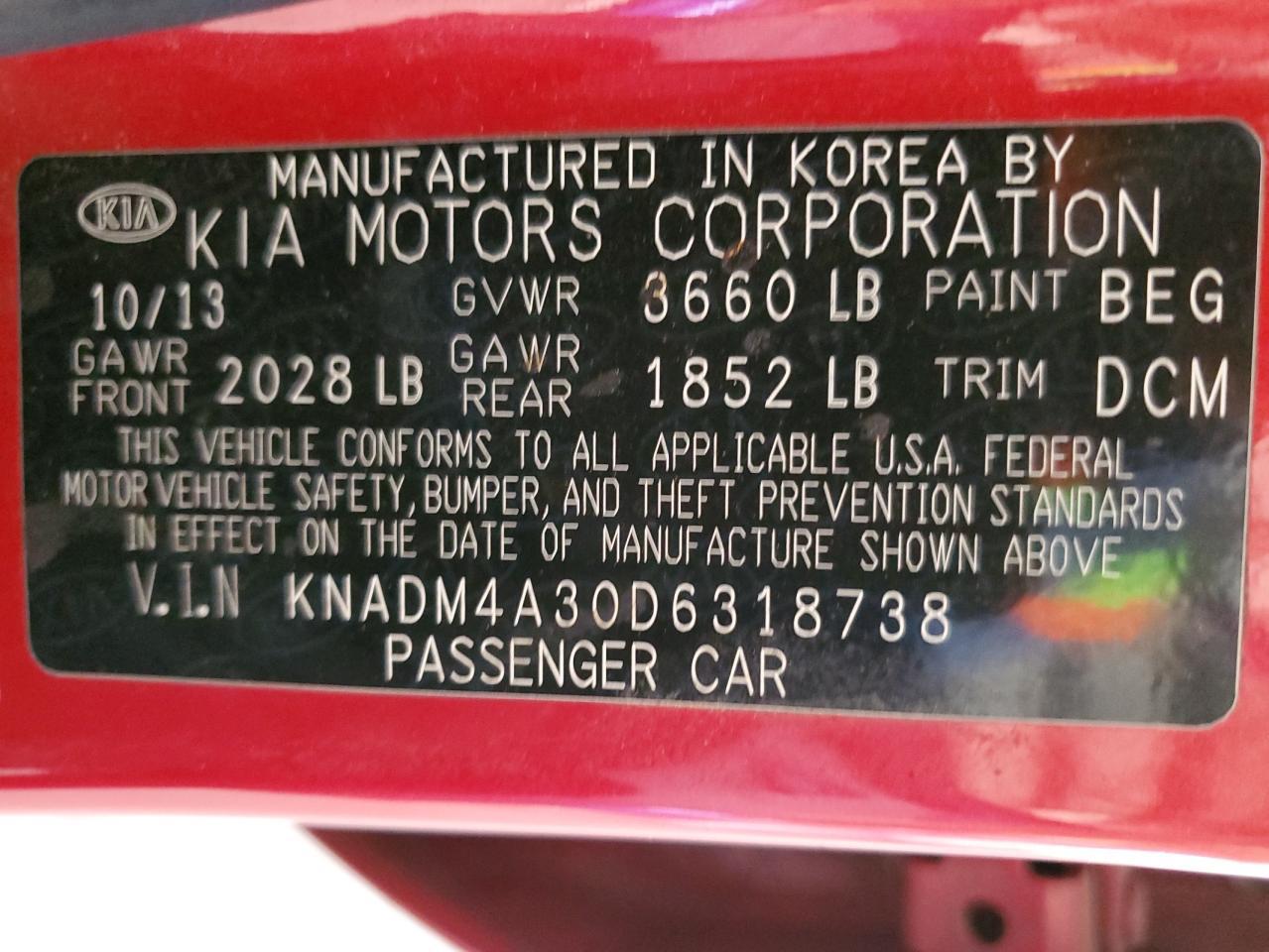2013 KIA RIO