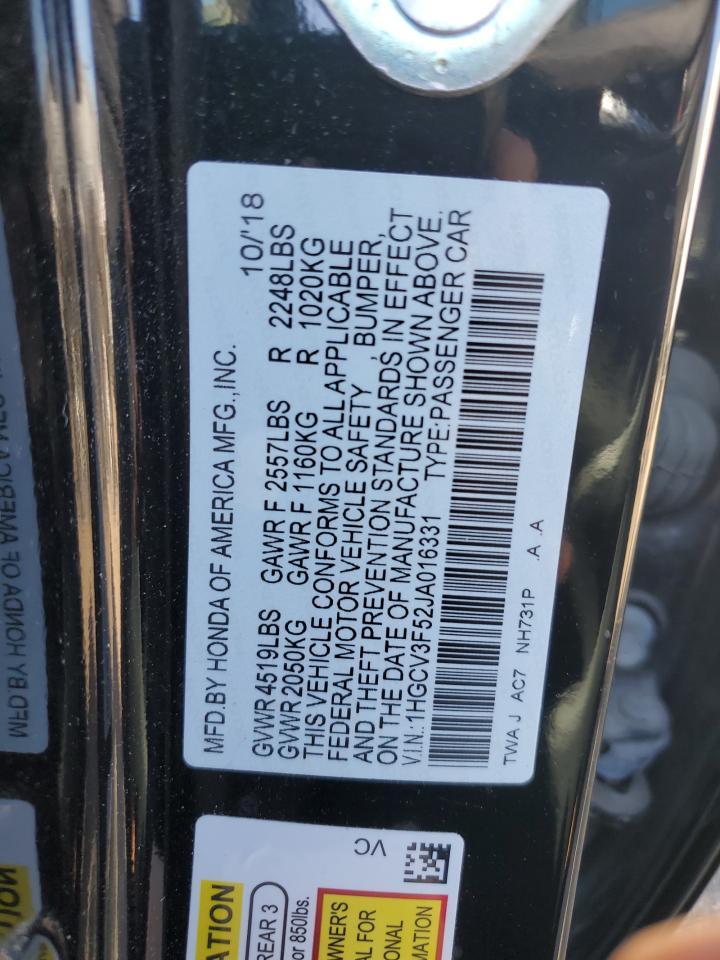 2018 HONDA ACCORD