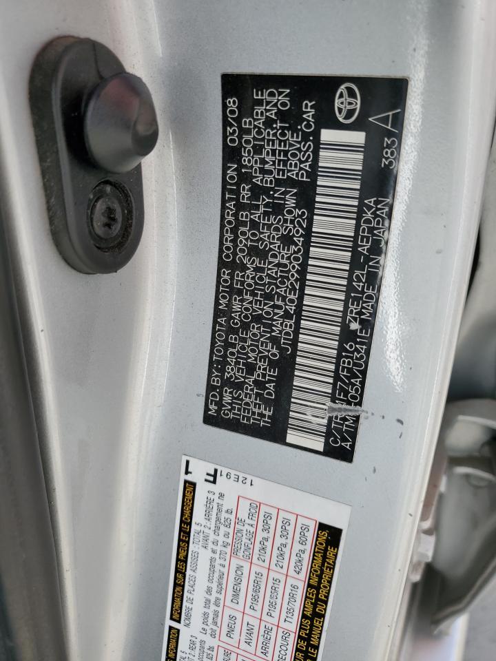 2009 TOYOTA COROLLA