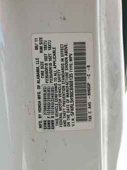 2012 HONDA ODYSSEY