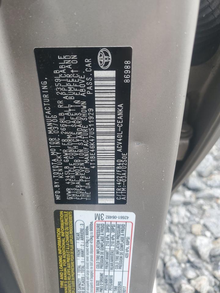 2007 TOYOTA CAMRY