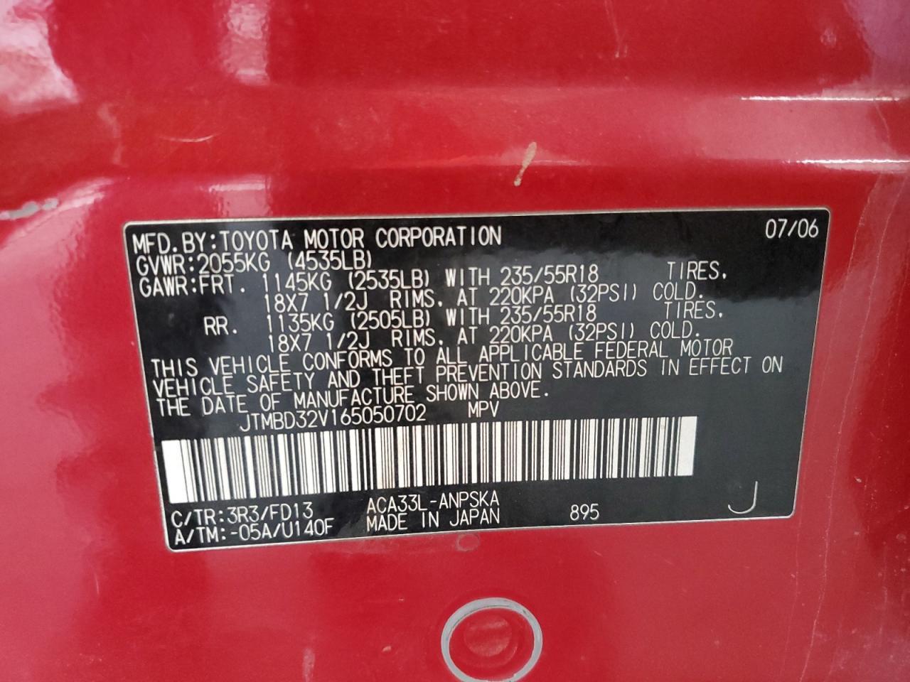 2006 TOYOTA RAV4