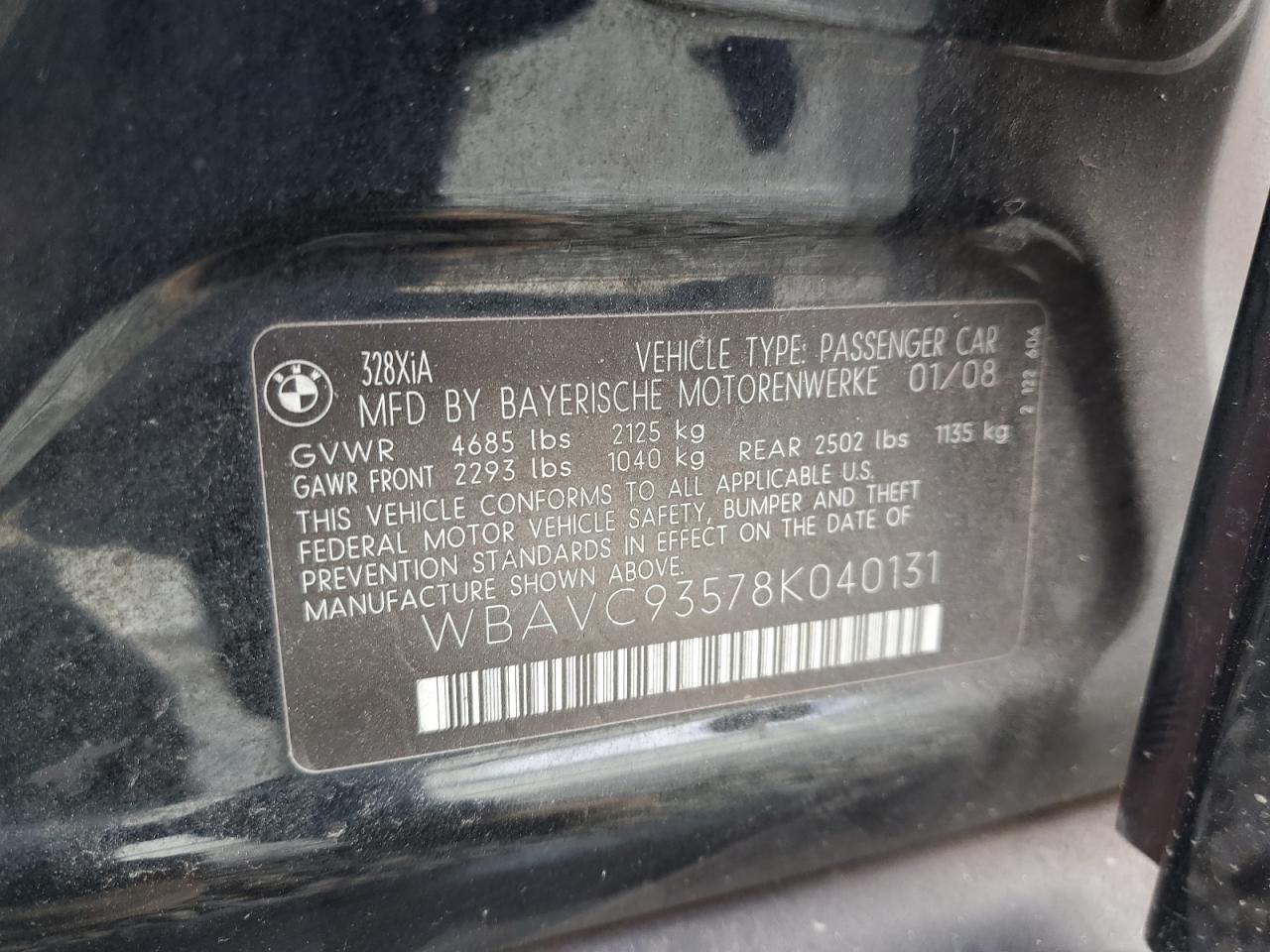 2008 BMW 3 SERIES