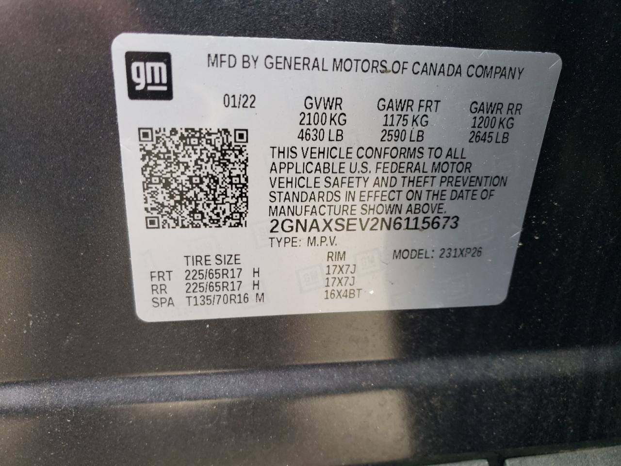 2022 CHEVROLET EQUINOX