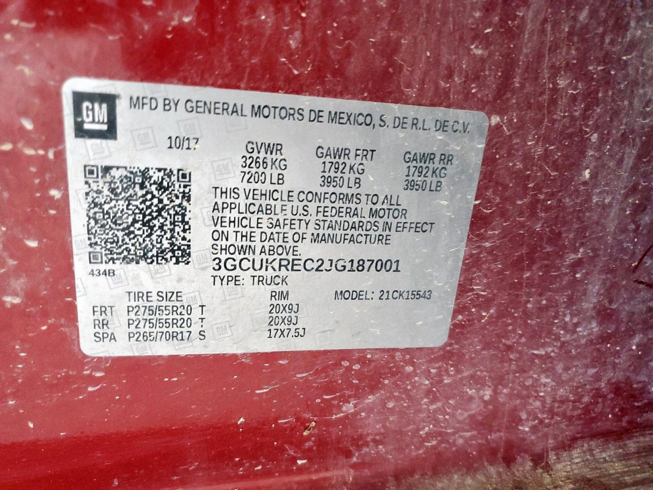 2018 CHEVROLET SILVERADO 1500