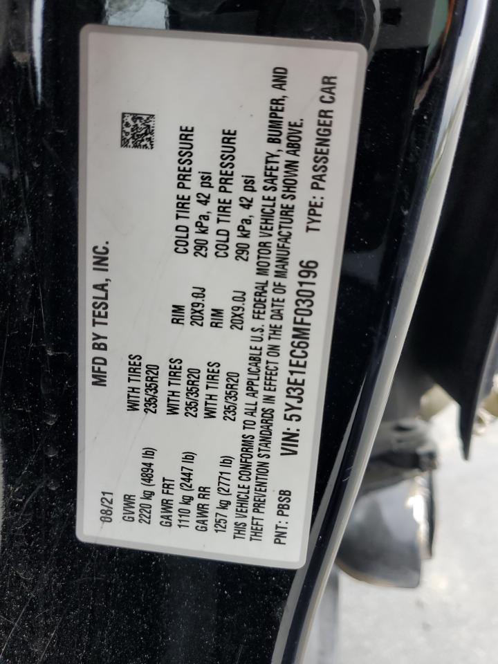2021 TESLA MODEL 3